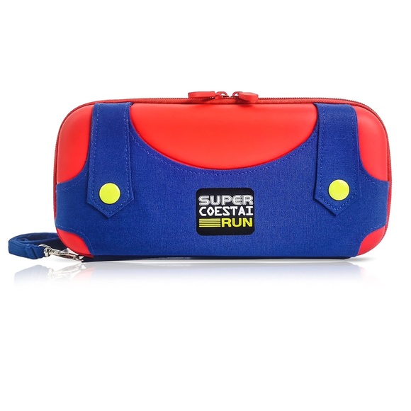 Nintendo Other - Mario Overalls Nintendo Switch Carrying Case - 10 Game Slots - Converts To Stand